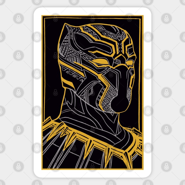 The King Of Wakanda - Black Panther Sticker by Jomeeo